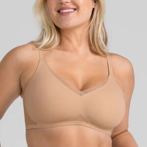 EUC HONEYLOVE Nude CrossOver Bra Comfy 1X